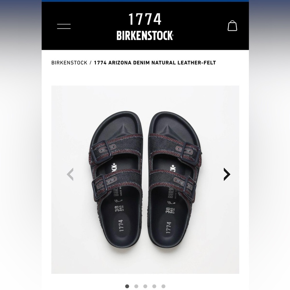 Birkenstock 1774 Denim Sandals - worn one time - Picture 2 of 4